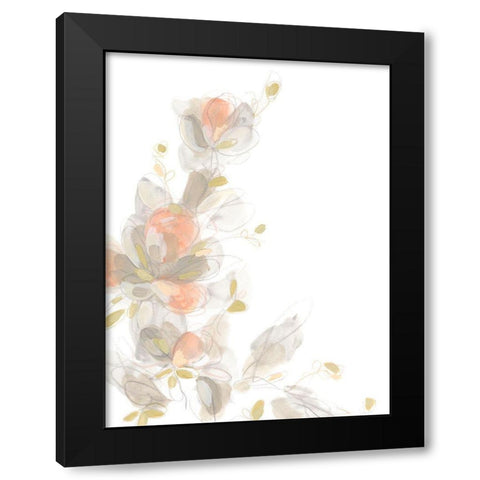 Roseus II Black Modern Wood Framed Art Print with Double Matting by Vess, June Erica