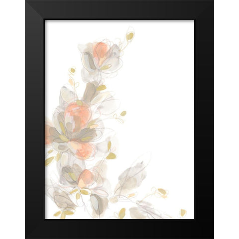 Roseus II Black Modern Wood Framed Art Print by Vess, June Erica