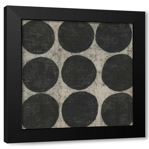 Stone III Black Modern Wood Framed Art Print with Double Matting by Zarris, Chariklia