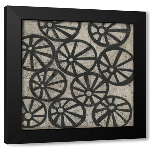 Stone IV Black Modern Wood Framed Art Print with Double Matting by Zarris, Chariklia