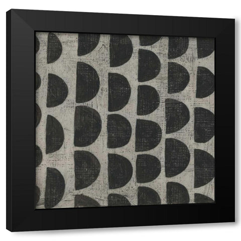 Stone V Black Modern Wood Framed Art Print with Double Matting by Zarris, Chariklia