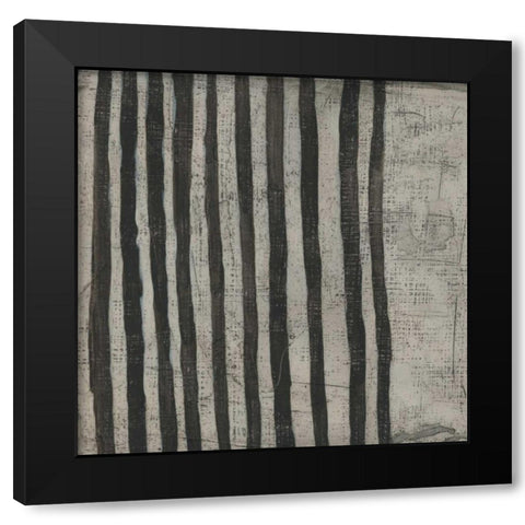 Stone VII Black Modern Wood Framed Art Print with Double Matting by Zarris, Chariklia