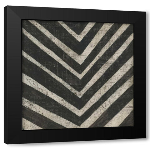 Stone IX Black Modern Wood Framed Art Print with Double Matting by Zarris, Chariklia