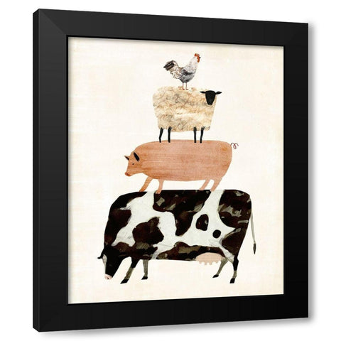 Barnyard Buds III Black Modern Wood Framed Art Print with Double Matting by Borges, Victoria