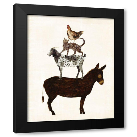 Barnyard Buds V Black Modern Wood Framed Art Print with Double Matting by Borges, Victoria