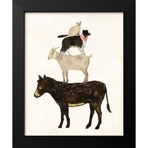 Barnyard Buds VI Black Modern Wood Framed Art Print by Borges, Victoria