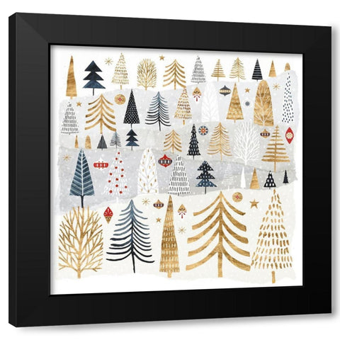 Christmas Chalet III Black Modern Wood Framed Art Print with Double Matting by Borges, Victoria