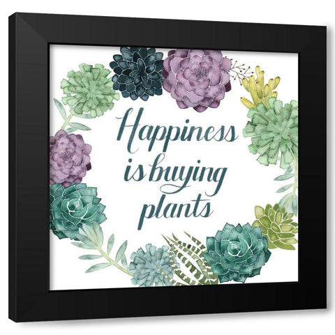Plant Happiness I Black Modern Wood Framed Art Print by Popp, Grace