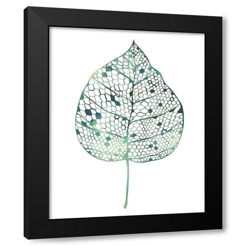 Veiled Leaf II Black Modern Wood Framed Art Print with Double Matting by Popp, Grace