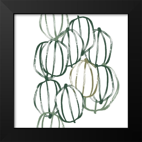 Seed Vessels I Black Modern Wood Framed Art Print by Vess, June Erica