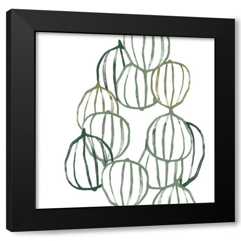 Seed Vessels II Black Modern Wood Framed Art Print with Double Matting by Vess, June Erica