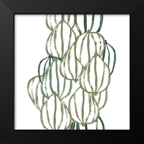 Seed Vessels III Black Modern Wood Framed Art Print by Vess, June Erica