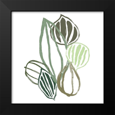 Botanical Interim II Black Modern Wood Framed Art Print by Vess, June Erica