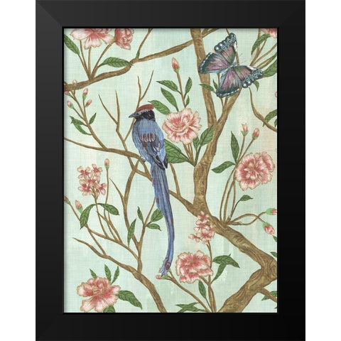 Delicate Chinoiserie I Black Modern Wood Framed Art Print by Wang, Melissa