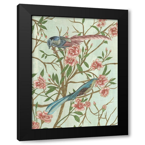 Delicate Chinoiserie IV Black Modern Wood Framed Art Print with Double Matting by Wang, Melissa