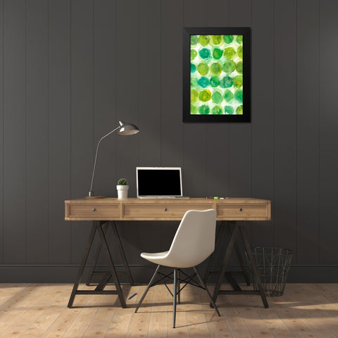 Spearmint II Black Modern Wood Framed Art Print by Zarris, Chariklia