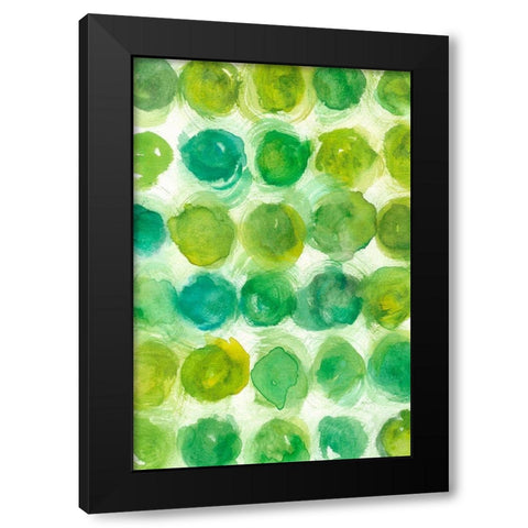 Spearmint II Black Modern Wood Framed Art Print with Double Matting by Zarris, Chariklia