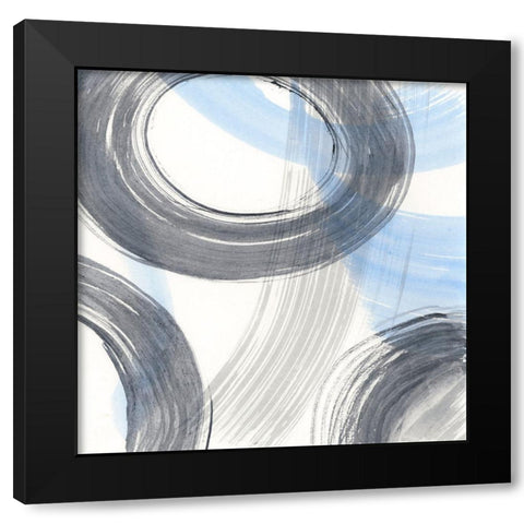 Twist and Turns II Black Modern Wood Framed Art Print by Stramel, Renee W.