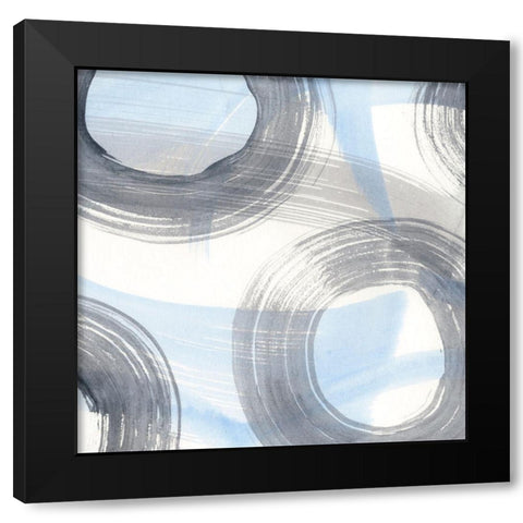 Twist and Turns III Black Modern Wood Framed Art Print by Stramel, Renee W.