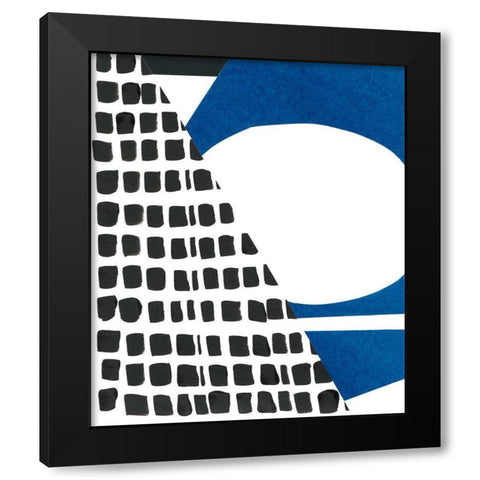 Memphis in Blue I Black Modern Wood Framed Art Print with Double Matting by Stramel, Renee W.