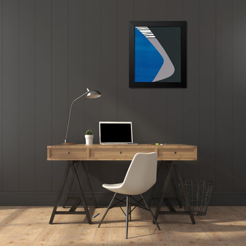 Memphis in Blue II Black Modern Wood Framed Art Print by Stramel, Renee W.
