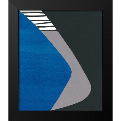 Memphis in Blue II Black Modern Wood Framed Art Print by Stramel, Renee W.