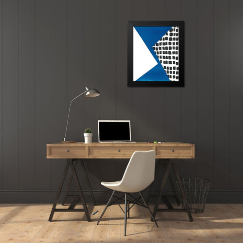 Memphis in Blue III Black Modern Wood Framed Art Print by Stramel, Renee W.