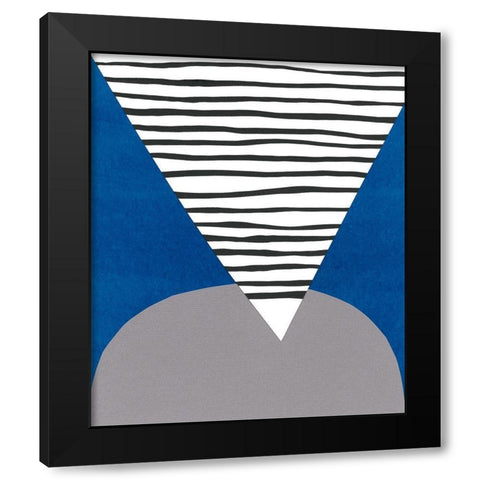 Memphis in Blue IV Black Modern Wood Framed Art Print by Stramel, Renee W.