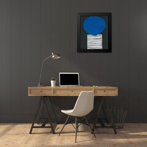 Memphis in Blue V Black Modern Wood Framed Art Print by Stramel, Renee W.