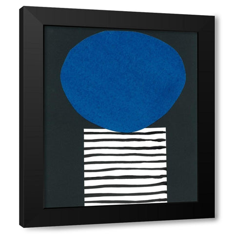 Memphis in Blue V Black Modern Wood Framed Art Print with Double Matting by Stramel, Renee W.