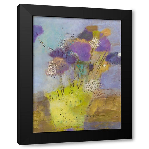 Blumen I Black Modern Wood Framed Art Print with Double Matting by Jachimiec, Sue
