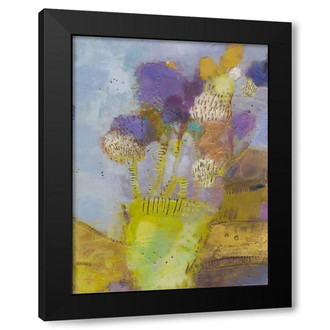Blumen II Black Modern Wood Framed Art Print with Double Matting by Jachimiec, Sue
