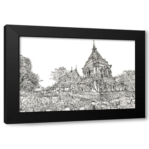 Chiang Mai I Black Modern Wood Framed Art Print with Double Matting by Wang, Melissa