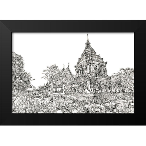 Chiang Mai I Black Modern Wood Framed Art Print by Wang, Melissa