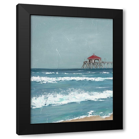 Fishing Pier Diptych I Black Modern Wood Framed Art Print with Double Matting by Reynolds, Jade