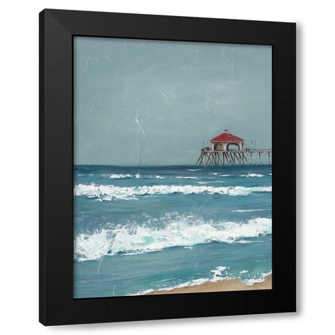 Fishing Pier Diptych I Black Modern Wood Framed Art Print with Double Matting by Reynolds, Jade