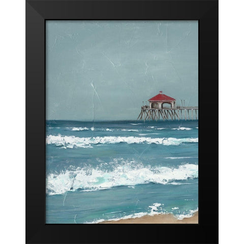 Fishing Pier Diptych I Black Modern Wood Framed Art Print by Reynolds, Jade