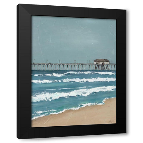 Fishing Pier Diptych II Black Modern Wood Framed Art Print by Reynolds, Jade