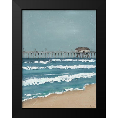 Fishing Pier Diptych II Black Modern Wood Framed Art Print by Reynolds, Jade