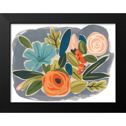 Bright Botany I Black Modern Wood Framed Art Print by Vess, June Erica