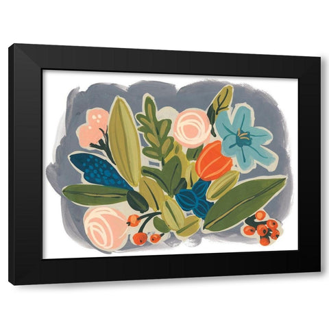 Bright Botany II Black Modern Wood Framed Art Print with Double Matting by Vess, June Erica