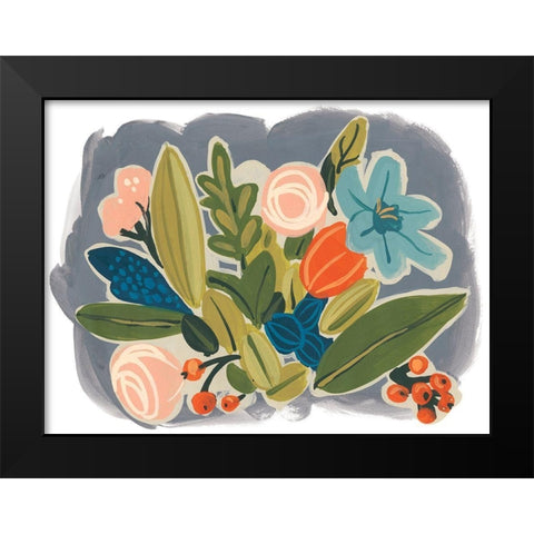 Bright Botany II Black Modern Wood Framed Art Print by Vess, June Erica