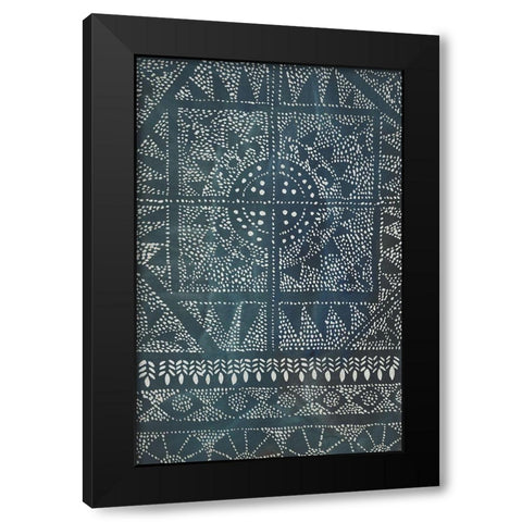 Indigo Journey II Black Modern Wood Framed Art Print with Double Matting by Zarris, Chariklia