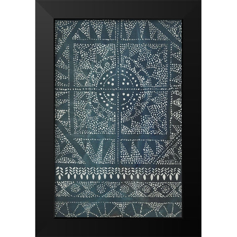 Indigo Journey II Black Modern Wood Framed Art Print by Zarris, Chariklia