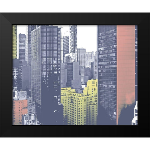 Pastel NYC II Black Modern Wood Framed Art Print by Pica, Jeff