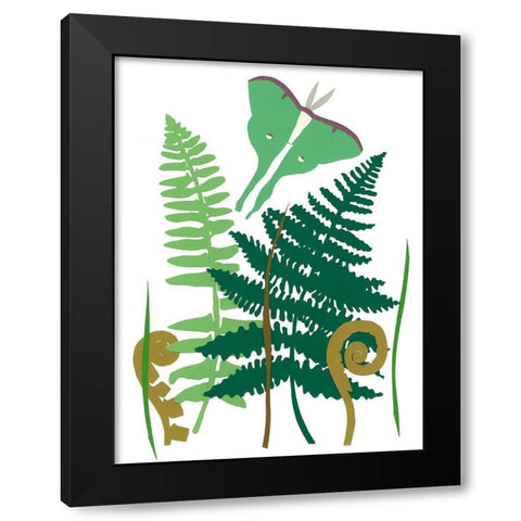 Fern Fantasy Garden I Black Modern Wood Framed Art Print by Ludwig, Alicia