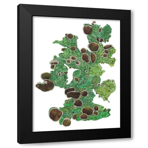 Vert I Black Modern Wood Framed Art Print with Double Matting by Wang, Melissa