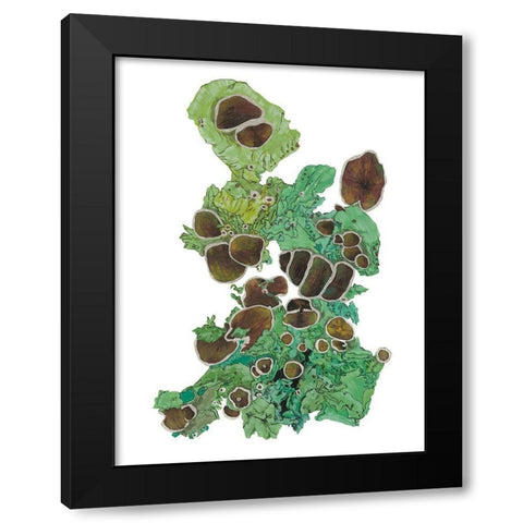 Vert II Black Modern Wood Framed Art Print with Double Matting by Wang, Melissa