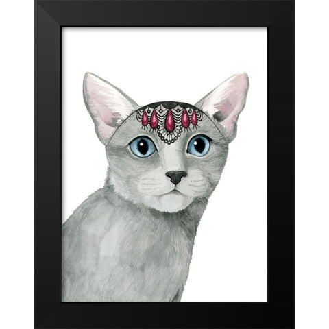 Downton Cat I Black Modern Wood Framed Art Print by Popp, Grace