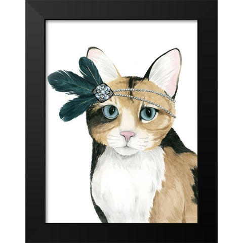 Downton Cat II Black Modern Wood Framed Art Print by Popp, Grace